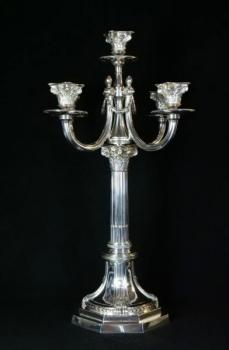 Silver Candelabra - silver - Gebrüder Deyhle, Schwäbisch Gmünd, Německo - 1880 Silver Candelabra - silver - Gebrüder Deyhle, Schwäbisch Gmünd, Německo - 1880