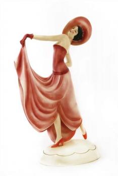 Porcelain Girl Figurine - Hertwig - Katzhutte - 1920 Porcelain Girl Figurine - Hertwig - Katzhutte - 1920