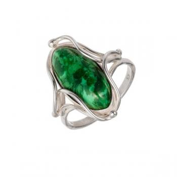 Silver Ring - silver, Malachite - 1970 Silver Ring - silver, Malachite - 1970