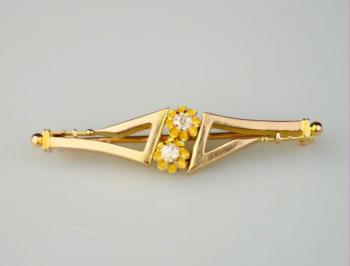 Brooch - gold, diamond - 1915 Brooch - gold, diamond - 1915