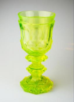 Glass Tankard - uranium glass - 1870 Glass Tankard - uranium glass - 1870