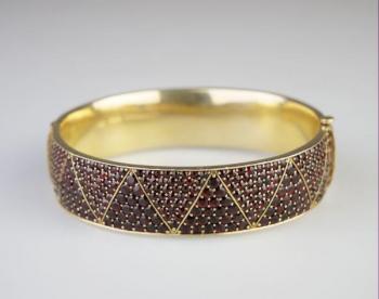 Bracelet - silver, Czech garnet - 1958 Bracelet - silver, Czech garnet - 1958