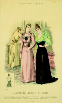 Four illustrations of a fashion magazine Four illustrations of a fashion magazine