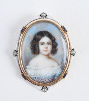 Gold Brooch - gold, diamond - 1910 Gold Brooch - gold, diamond - 1910