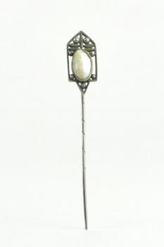 Tie Pin - pearl, silver - Marie Křivánková - 1910 Tie Pin - pearl, silver - Marie Křivánková - 1910