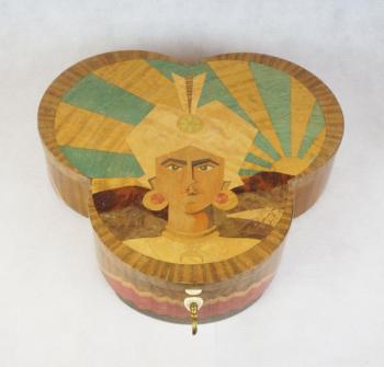 Inlaid Jewelry Box - wood - 1925 Inlaid Jewelry Box - wood - 1925