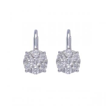Gold Earrings with Diamonds - gold, diamond - 2024 Gold Earrings with Diamonds - gold, diamond - 2024