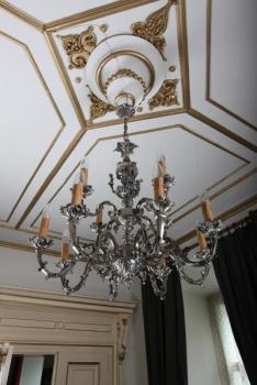 Twelve Light Chandelier - brass - 1985 Twelve Light Chandelier - brass - 1985