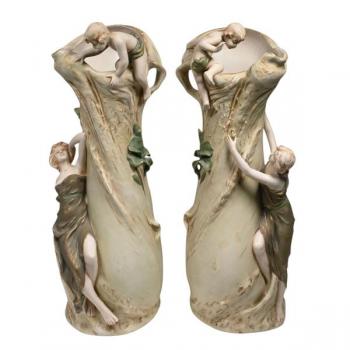 Pair of Porcelain Vases - porcelain - 1852 Pair of Porcelain Vases - porcelain - 1852