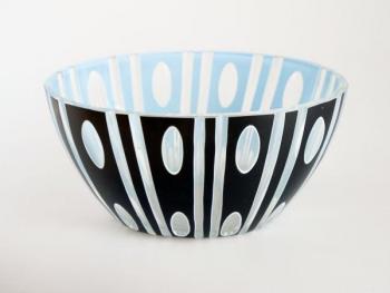 Glass Dish - clear glass, opal glass - Carl Schappel, Nový Bor (Haida) - 1915 Glass Dish - clear glass, opal glass - Carl Schappel, Nový Bor (Haida) - 1915