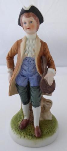 Hand-painted statue of a musician with mandolin Hand-painted statue of a musician with mandolin
