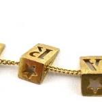 Silver and gilded necklace with the name Jarka Silver and gilded necklace with the name Jarka