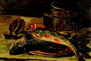 A still life with trouts A still life with trouts