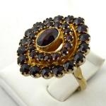 Gilded silver ring with garnets and almandine - Gr Gilded silver ring with garnets and almandine - Gr