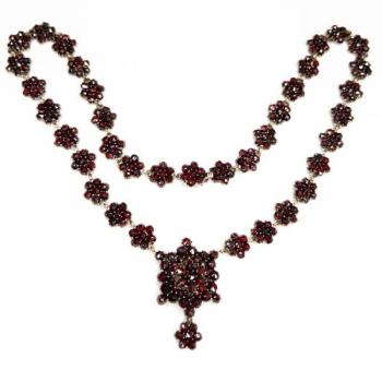 Czech Garnet Necklace - 1880 Czech Garnet Necklace - 1880