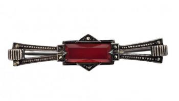 Silver brooch - silver, Markazit - 1929 Silver brooch - silver, Markazit - 1929