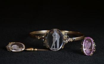 Ring - crystal, gold - Josef Drahoňovský - 1921 Ring - crystal, gold - Josef Drahoňovský - 1921