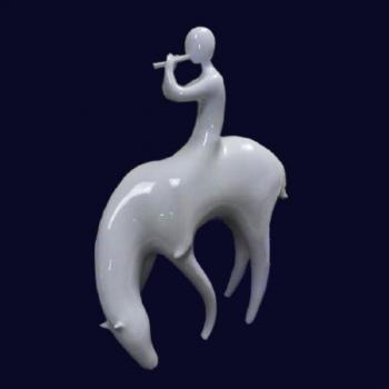 Porcelain Figurine - porcelain, white porcelain - J. Ježek / Royal Dux - 1960 Porcelain Figurine - porcelain, white porcelain - J. Ježek / Royal Dux - 1960