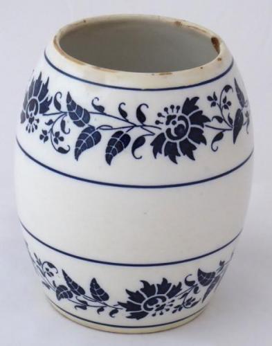 Cask-shaped vessel with blue print - Rudolf Ditt Cask-shaped vessel with blue print - Rudolf Ditt