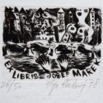 Olga Cechova - Four ex libris, PF 1974  Olga Cechova - Four ex libris, PF 1974