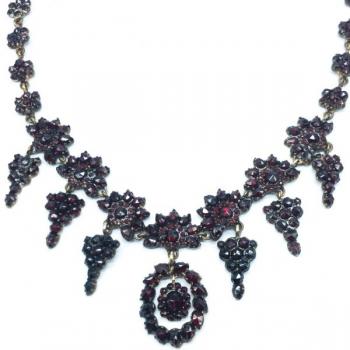 Czech Garnet Necklace - 1880 Czech Garnet Necklace - 1880