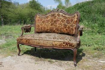 Sofa - walnut wood - 1870 Sofa - walnut wood - 1870