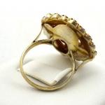 Gilded silver ring with garnets and almandine - Gr Gilded silver ring with garnets and almandine - Gr